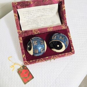 Ying Yang Metal Balls Chinese Chimes Stress Mediation Fidget  Eastern